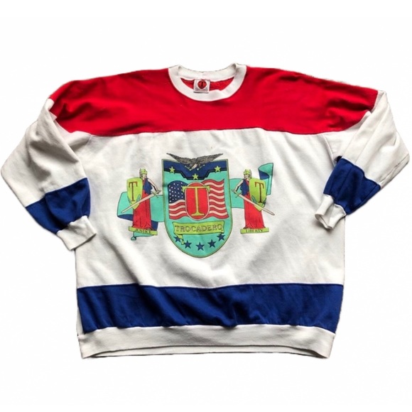 trocadero Other - VINTAGE 80’s / 90’s TROCADERO USA FREEDOM LOVE LIBERTY CREWNECK SWEATSHIRT